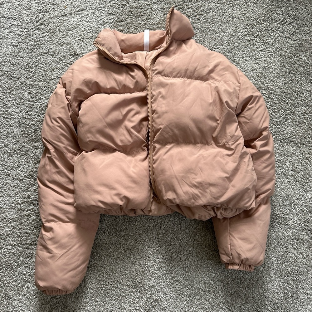 Fabletics Cropped Puffer jacket - sandstorm (small)